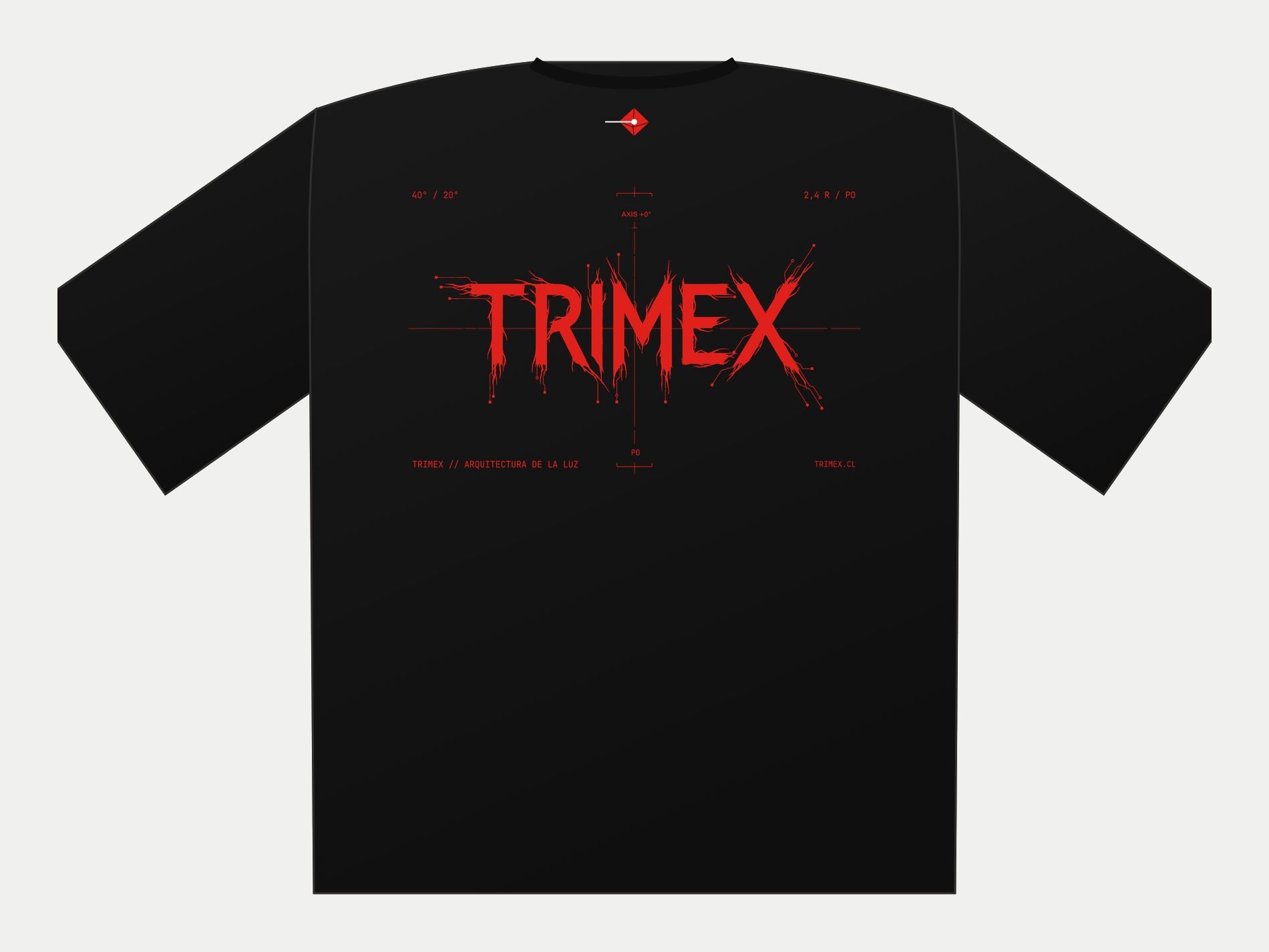 Plano de Polera oversize Cyber, espalda