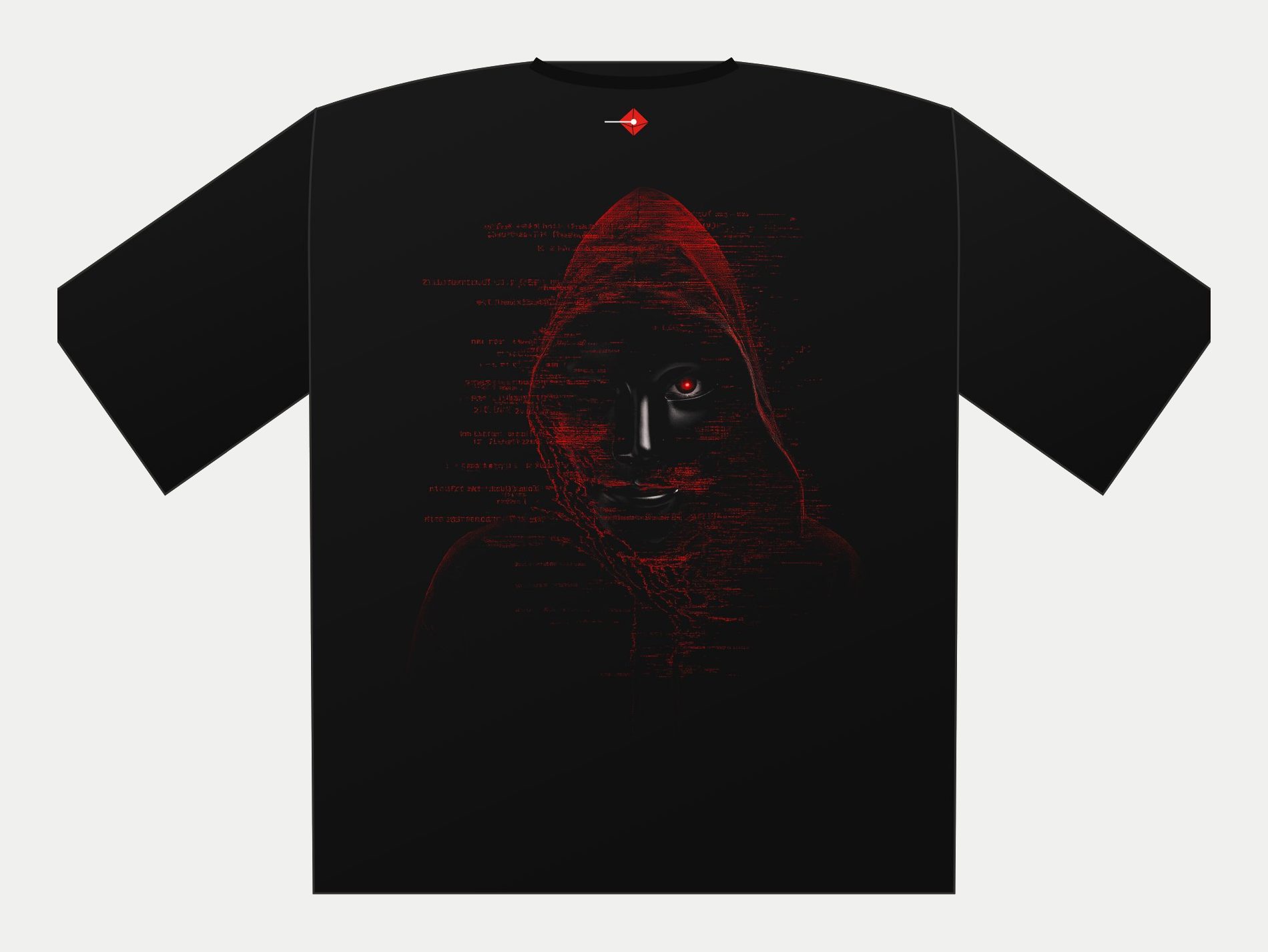 Plano de Polera oversize Máscara Negra, espalda