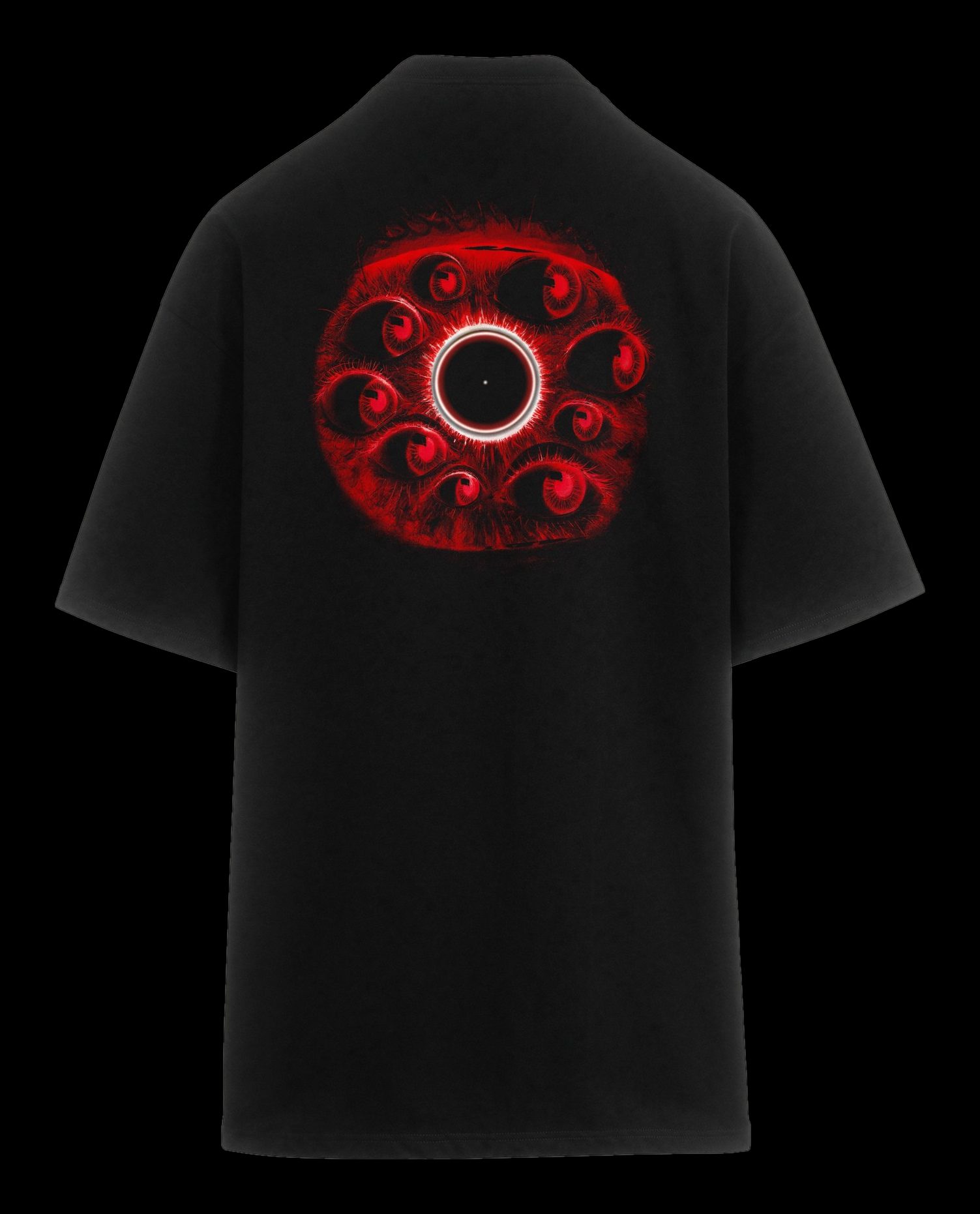 Polera oversize Ojos, espalda