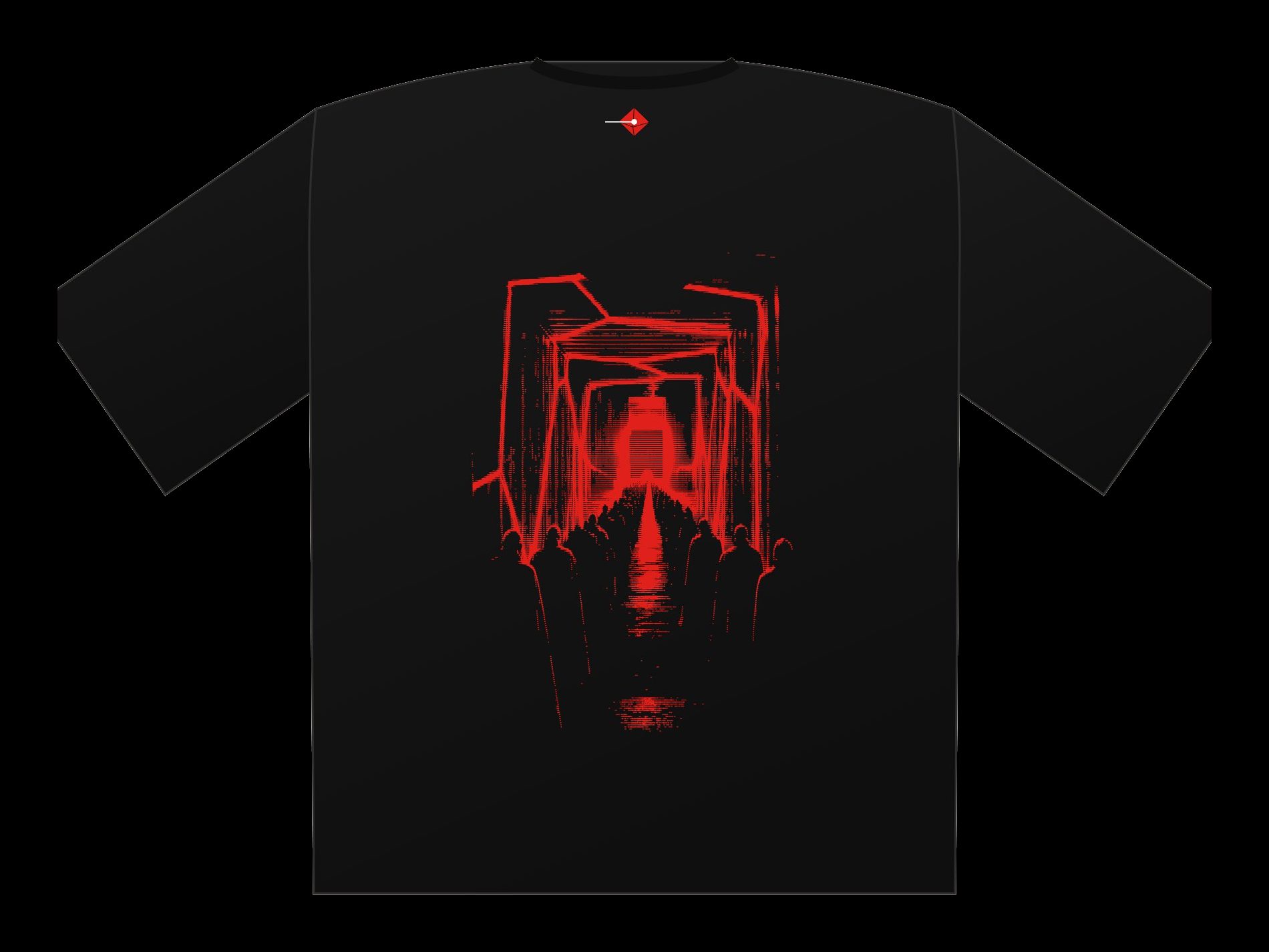 Plano de Polera oversize Portal I, espalda