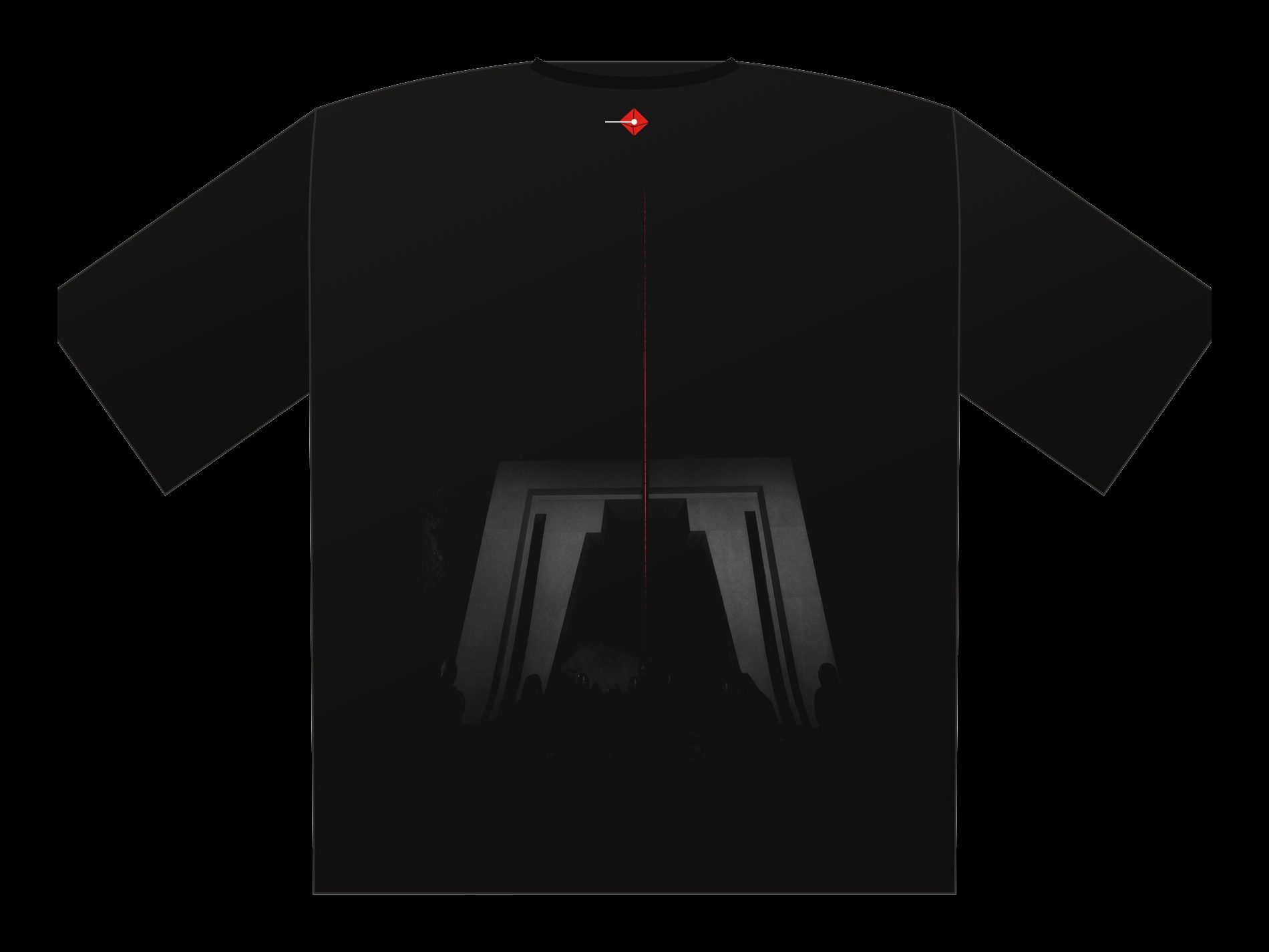 Plano de Polera oversize Procesión I, espalda