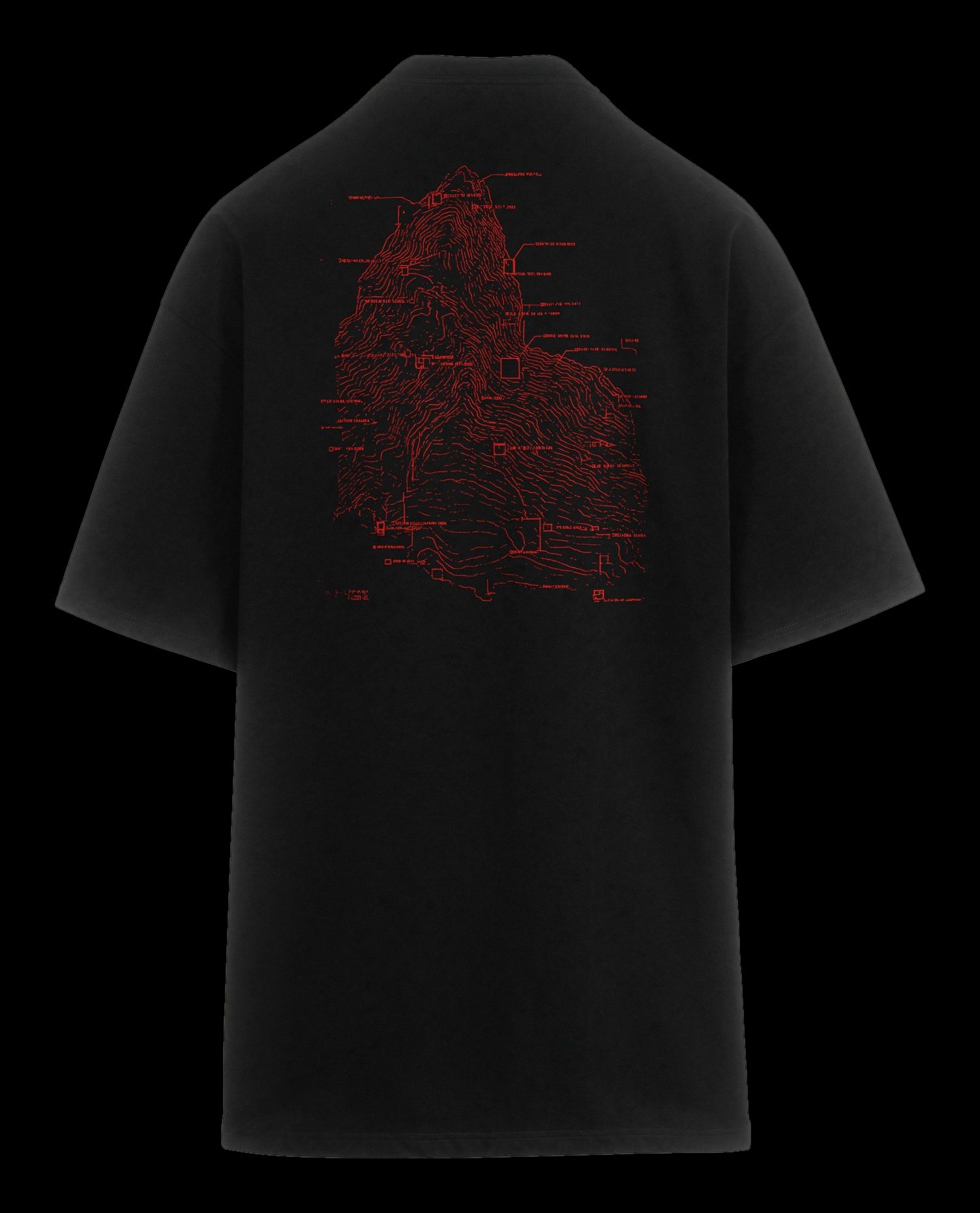 Polera oversize Relieve I, espalda
