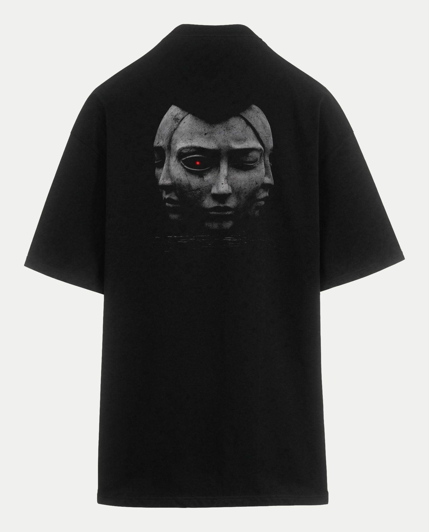 Polera oversize Rostro Triple, espalda