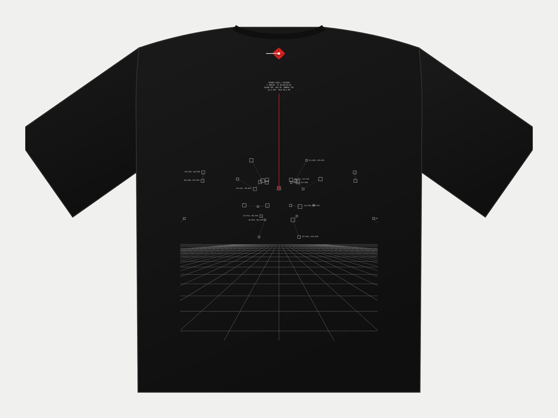 Plano de Polera oversize Constelación, espalda