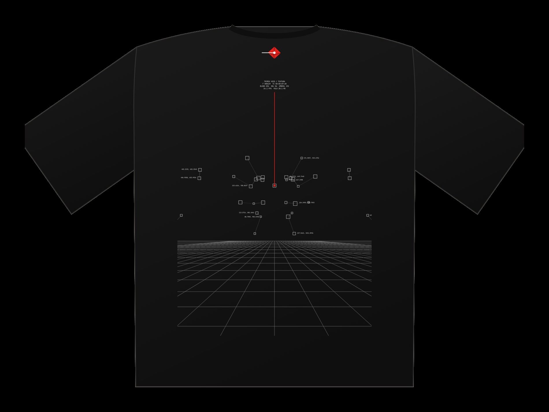 Plano de Polera oversize Constelación, espalda