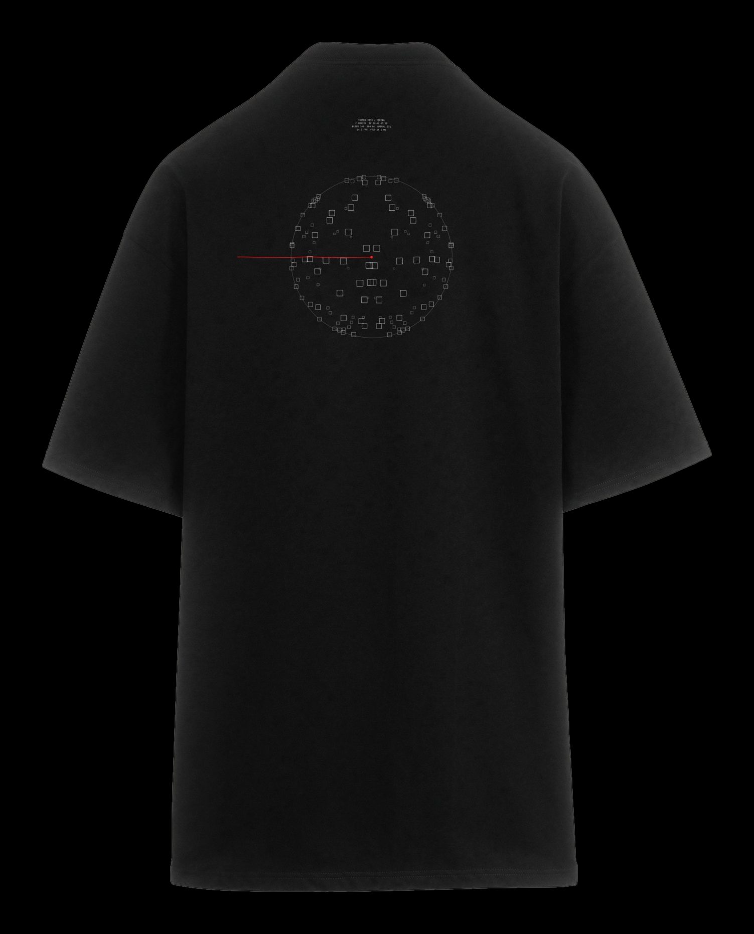 Polera oversize Esfera de Blobs, espalda