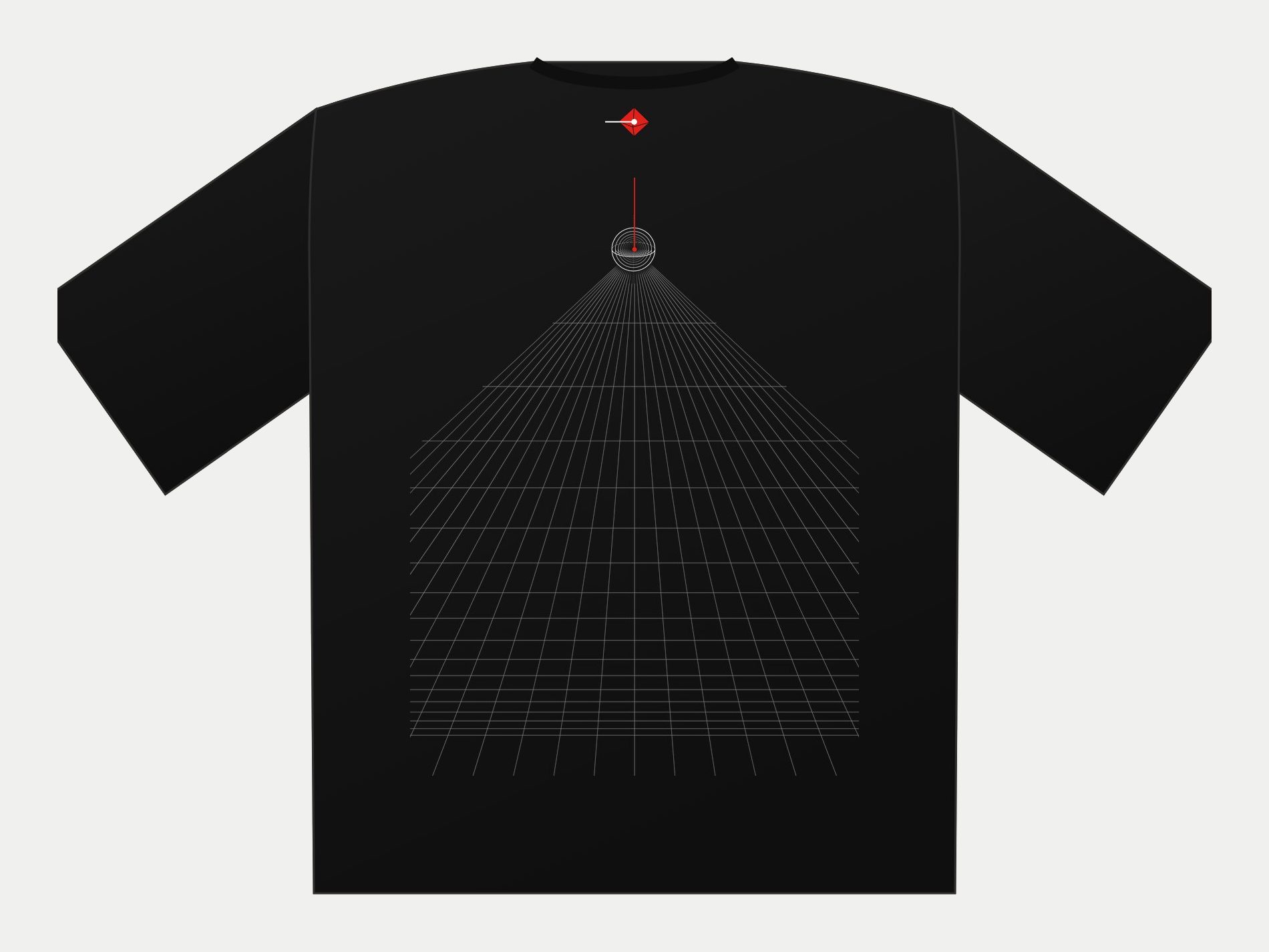 Plano de Polera oversize Fuga Alta, espalda