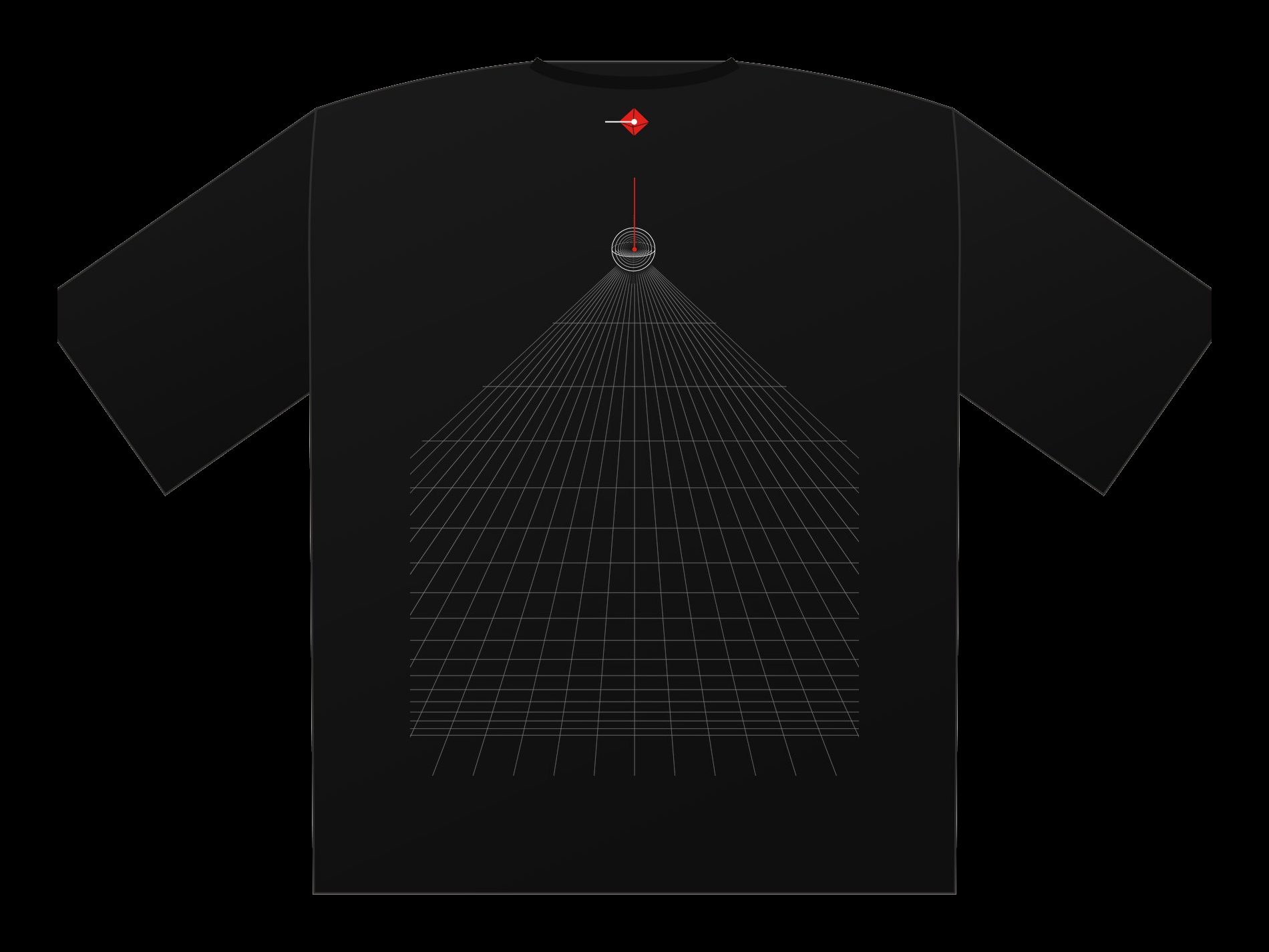 Plano de Polera oversize Fuga Alta, espalda