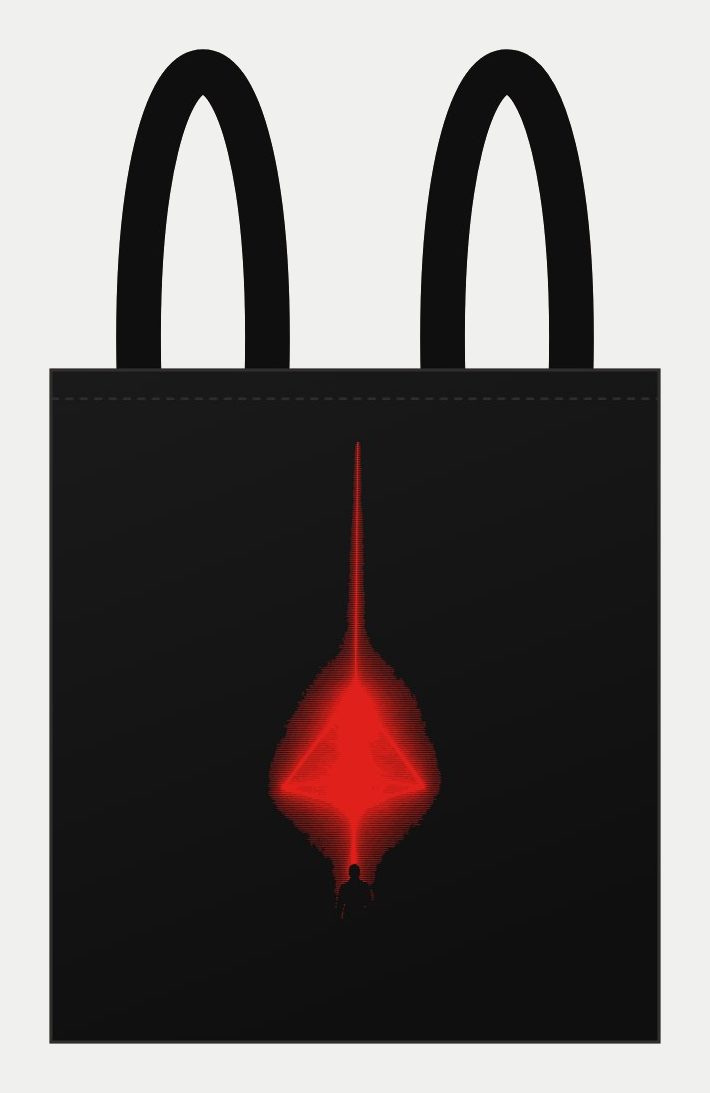 Plano de Tote bag Axis II, cara estampada