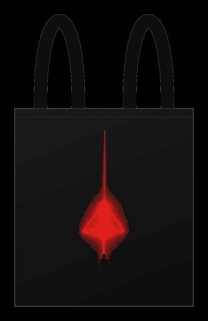 Plano de Tote bag Axis II, cara estampada