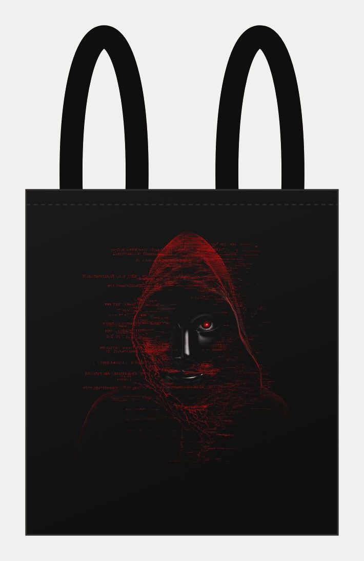 Plano de Tote bag Máscara Negra, cara estampada