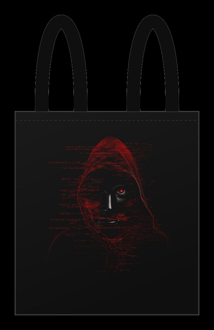 Plano de Tote bag Máscara Negra, cara estampada