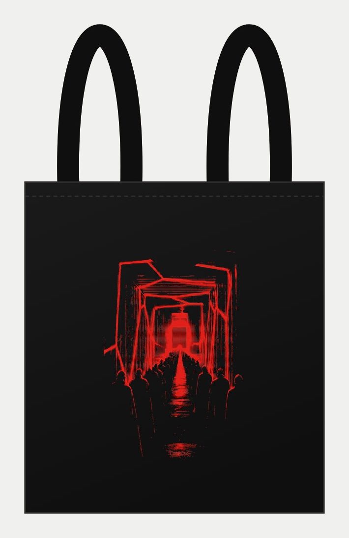 Plano de Tote bag Portal I, cara estampada