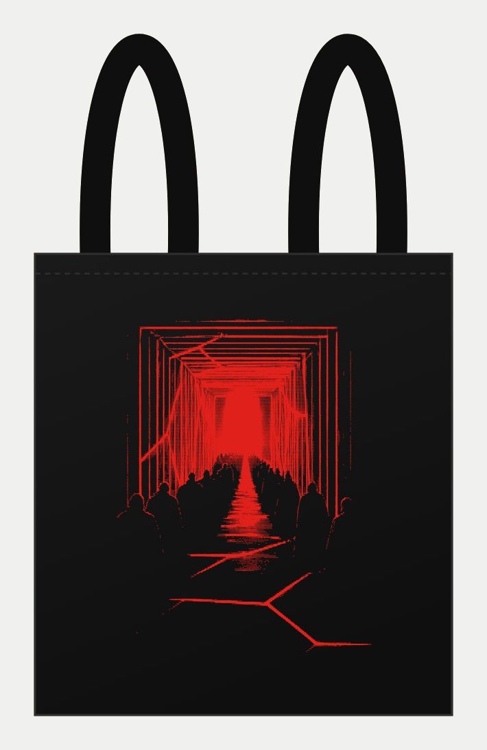 Plano de Tote bag Portal II, cara estampada