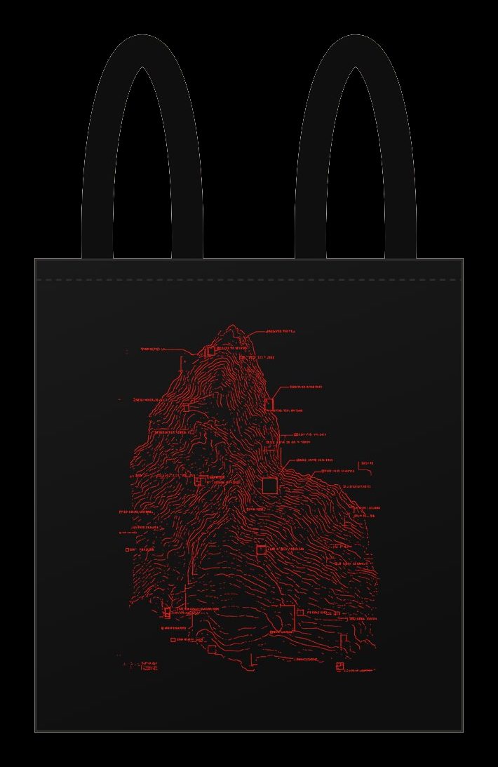 Plano de Tote bag Relieve I, cara estampada