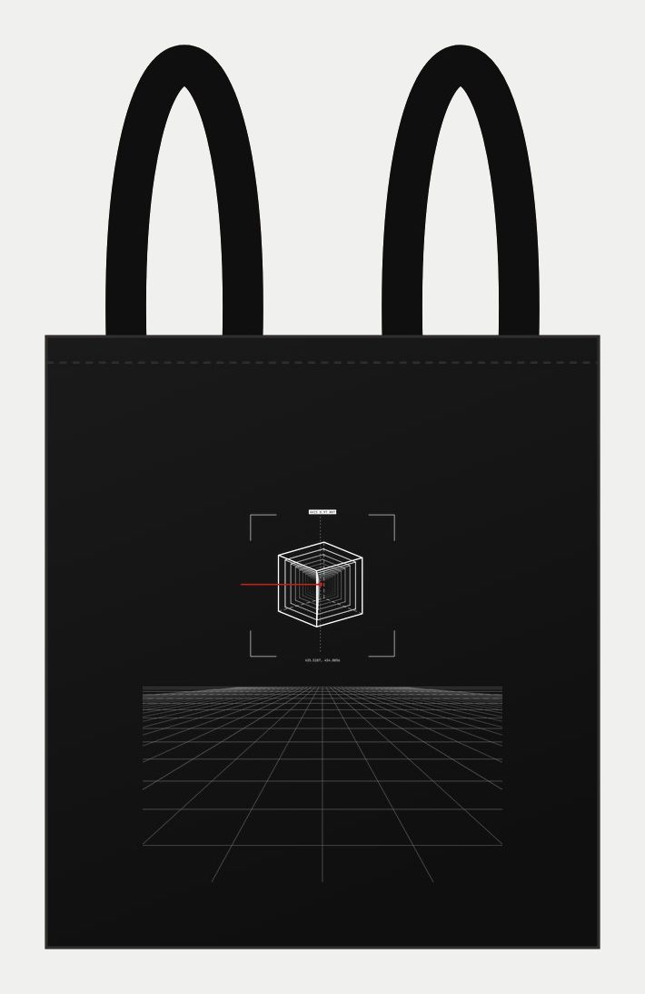 Plano de Tote bag Axis Piso, cara estampada