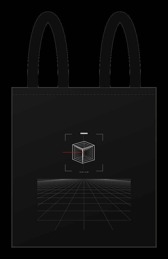 Plano de Tote bag Axis Piso, cara estampada