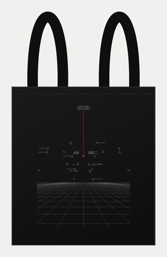 Plano de Tote bag Constelación, cara estampada
