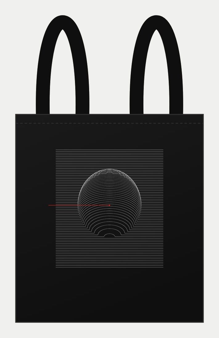 Plano de Tote bag Escaneo, cara estampada
