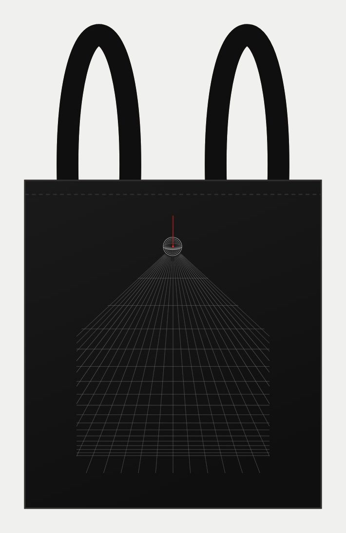 Plano de Tote bag Fuga Alta, cara estampada