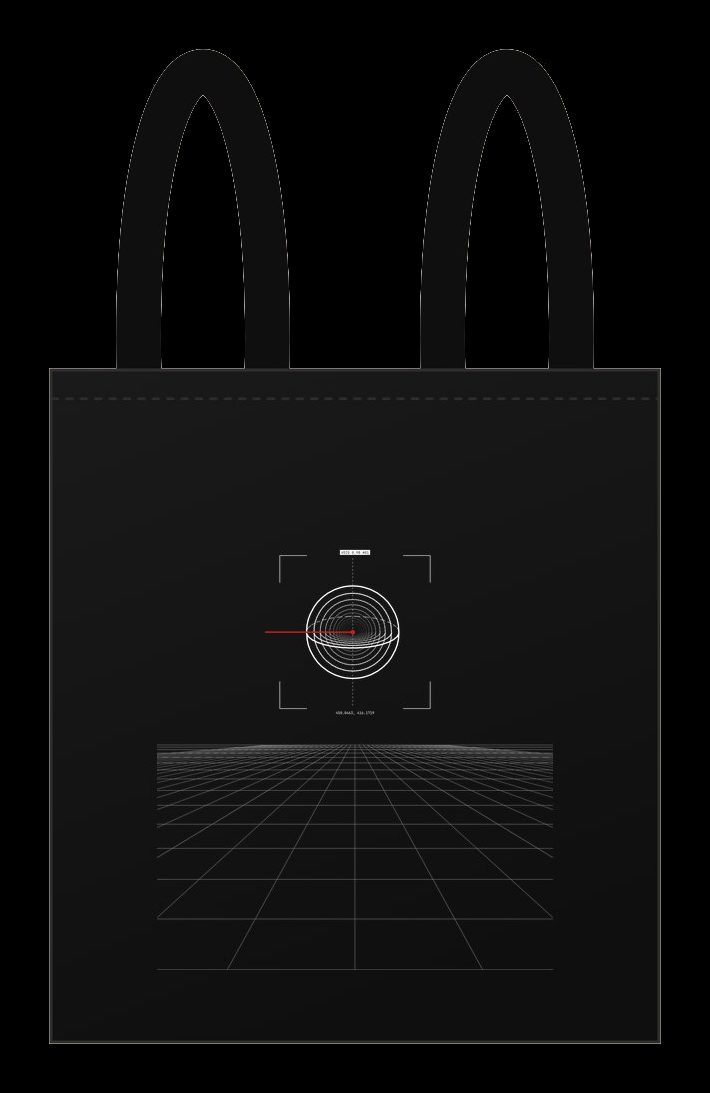 Plano de Tote bag Void Piso, cara estampada